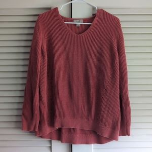 XL Pink Loft Cable Knit Sweater